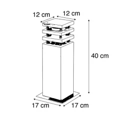 Moderne staande buitenlamp zandsteen 40 cm - Grumpy