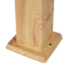 Moderne staande buitenlamp staal met hout print 45cm IP44 - Malois