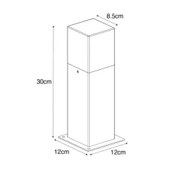 Moderne staande buitenlamp grijs 30 cm IP44 - Denmark