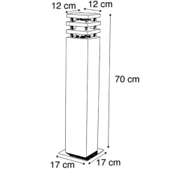 Moderne staande buitenlamp zandsteen 70 cm - Grumpy