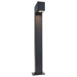 Moderne staande buitenlamp zwart 65cm met stopcontact IP44 - Baleno