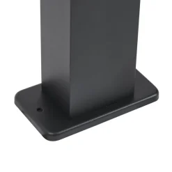 Moderne staande buitenlamp zwart 65cm met stopcontact IP44 - Baleno