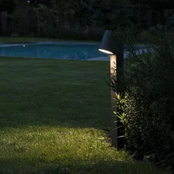 Moderne staande buitenlamp antraciet incl. LED - Uma