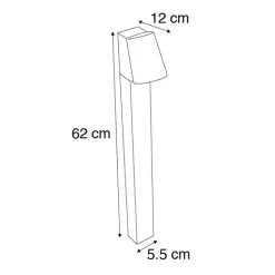 Moderne staande buitenlamp antraciet incl. LED - Uma