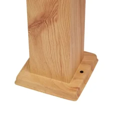 Moderne staande buitenlamp staal met hout print 80cm IP44 - Malois