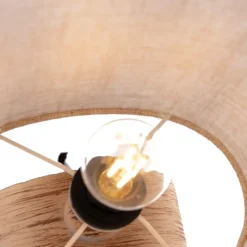 Moderne tafellamp beige incl. LED - Meau