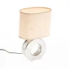 Moderne tafellamp beige met staal - Tohu