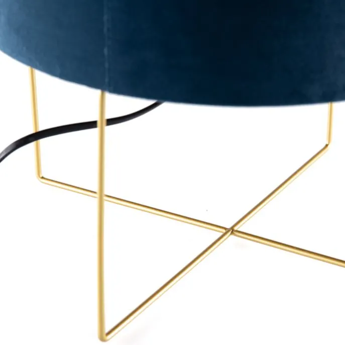 Moderne tafellamp blauw met goud - Rosalina