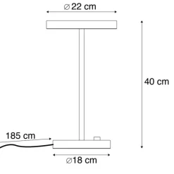 Moderne tafellamp brons incl. LED - Disco