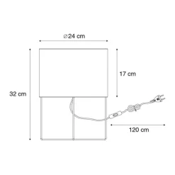 Moderne tafellamp geel met goud - Rosalina