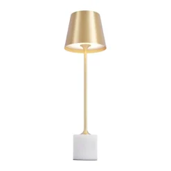 Moderne tafellamp goud 37 cm incl. LED dimbaar IP54 oplaadbaar - Topi