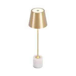 Moderne tafellamp goud 37 cm incl. LED dimbaar IP54 oplaadbaar - Topi