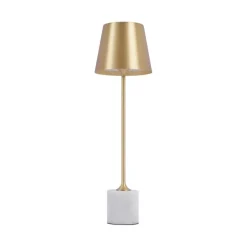 Moderne tafellamp goud 37 cm incl. LED dimbaar IP54 oplaadbaar - Topi