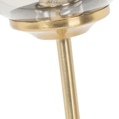 Moderne tafellamp goud 2-lichts met smoke glas - Athens