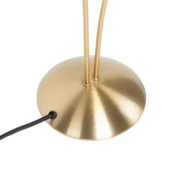 Moderne tafellamp goud 2-lichts met smoke glas - Athens