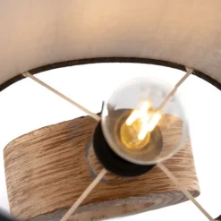 Moderne tafellamp grijs incl. LED - Meau