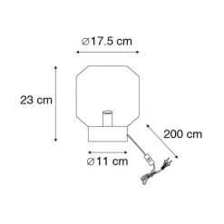 Moderne tafellamp messing met smoke glas - Stiklo