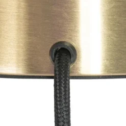 Moderne tafellamp messing met smoke glas - Stiklo