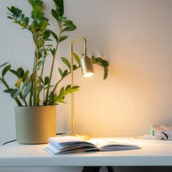 Moderne tafellamp messing verstelbaar - Java