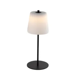 Moderne tafellamp mushroom zwart met opaal glas incl. LED - Jent