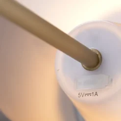 Moderne tafellamp mushroom goud met smoke glas incl. LED - Jent