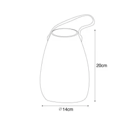Moderne tafellamp RGBW oplaadbaar IP54 - Pion