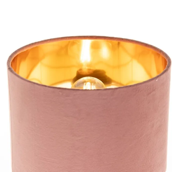 Moderne tafellamp roze met goud - Rosalina