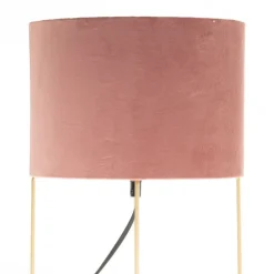 Moderne tafellamp roze met goud - Rosalina