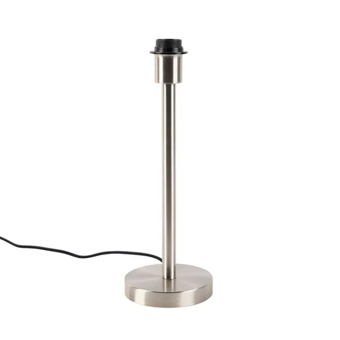 Moderne tafellamp staal zonder kap - Simplo