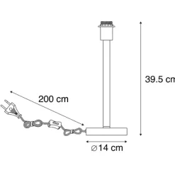 Moderne tafellamp staal zonder kap - Simplo