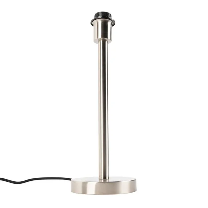 Moderne tafellamp staal zonder kap - Simplo