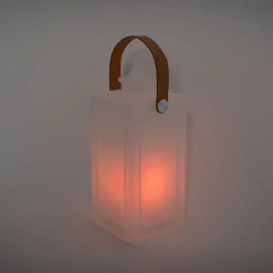 Moderne tafellamp wit flame effect oplaadbaar IP44 - Stard