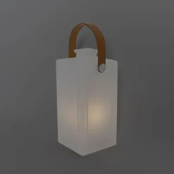 Moderne tafellamp wit flame effect oplaadbaar IP44 - Stard