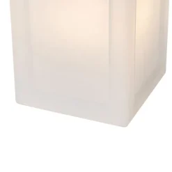 Moderne tafellamp wit flame effect oplaadbaar IP44 - Stard