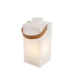 Moderne tafellamp wit flame effect oplaadbaar IP44 - Stard