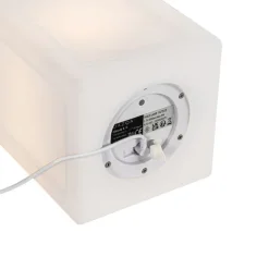 Moderne tafellamp wit flame effect oplaadbaar IP44 - Stard