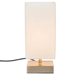 Moderne tafellamp wit met staal - Milo