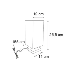 Moderne tafellamp wit met staal - Milo