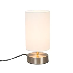 Moderne tafellamp wit rond 12 cm dimbaar - Milo 2