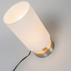 Moderne tafellamp wit rond 12 cm dimbaar - Milo 2