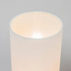 Moderne tafellamp wit rond 12 cm dimbaar - Milo 2