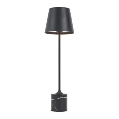 Moderne tafellamp zwart 37 cm incl. LED dimbaar IP54 oplaadbaar - Topi