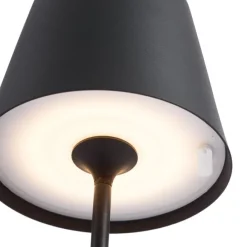 Moderne tafellamp zwart 37 cm incl. LED dimbaar IP54 oplaadbaar - Topi