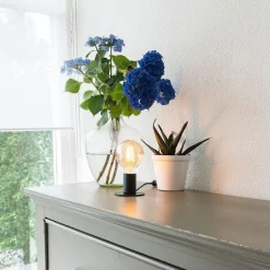 Moderne tafellamp zwart - Facil