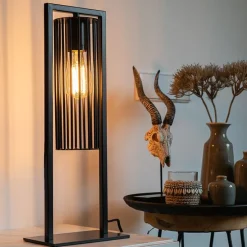 Moderne tafellamp zwart - Balenco Wazo