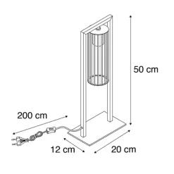 Moderne tafellamp zwart - Balenco Wazo