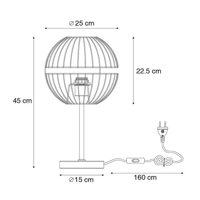 Moderne tafellamp zwart - Sphaera