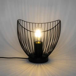 Moderne tafellamp zwart 20 cm - Pua