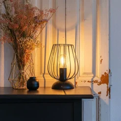 Moderne tafellamp zwart draad - Palica