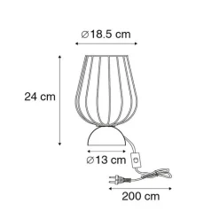 Moderne tafellamp zwart draad - Palica